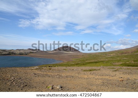 Lake at Vatnaleid, Iceland