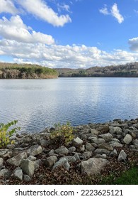 Lake View Skipping Rocks Fishing Kind Of Day