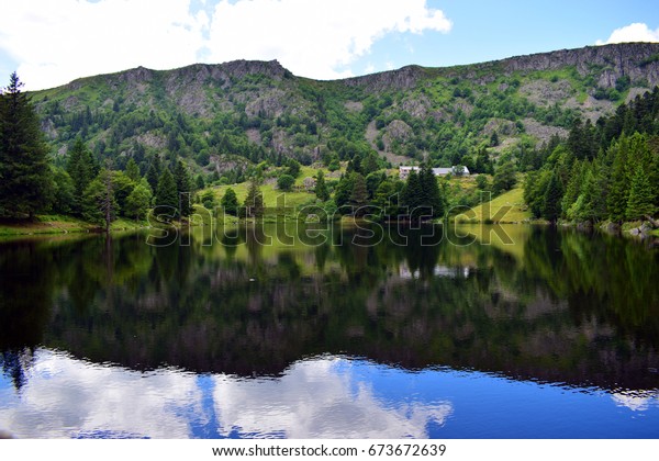 Lake View Vosges Alsace France Stock Photo Edit Now 673672639 - 