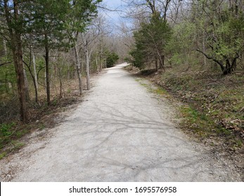 Lake Vista Recreational Trail In Jackson County, Missouri In Early Springtime