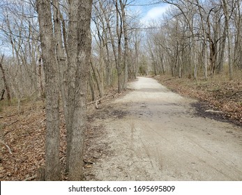 Lake Vista Recreational Trail In Jackson County, Missouri In Early Springtime