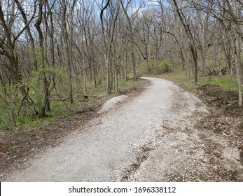 Lake Vista Recreational Trail In Jackson County, Missouri In Early Springtime