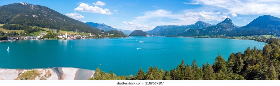 Lake Wolfgangsee On A Sunny Summer Day