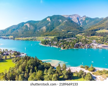 Lake Wolfgangsee On A Sunny Summer Day