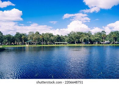 Lake Zephyr In Zephyrhills Town Of Florida. Zephyrhills Is A City In Pasco County, Florida, United States. Zephyrhills Is Also Known As The Headquarters Of The Zephyrhills Bottled Water Company And Is