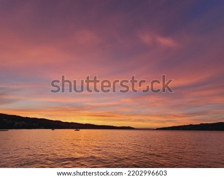 Lake zurich Switzerland sundown beautiful colors