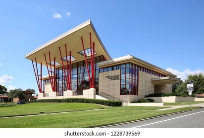 LAKELAND, FL, USA: Christoverson Humanities Building on the campus of Florida Southern College provide technology rich classrooms, study rooms and common areas as seen on October 6, 2018.