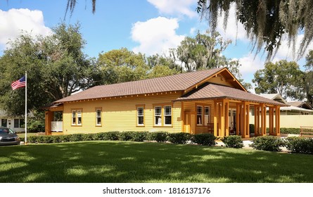 LAKELAND, FLORIDA, USA:  Sears, Roebuck & Co. mail order home, called House in a Box is now the Frank Lloyd Wright visitor center at Florida Southern College, as seen on October 6, 2018. 