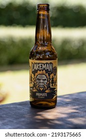 Lakeman's Pilsner Beer, New Zealand Brewing Company. January 2020, Hawke's Bay, New Zealand