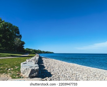 Lakeshore Rock Beach In Oakville Canada