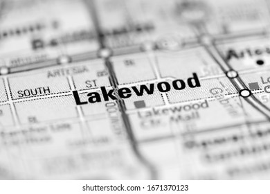 Lakewood. California. USA On A Map