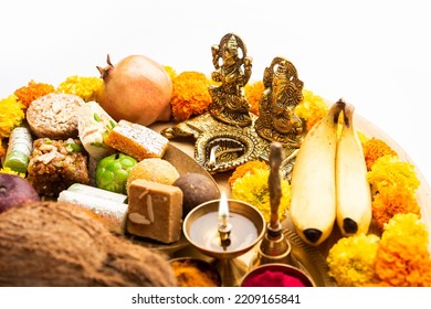 Lakshmi Puja in Diwali, is a Hindu occasion for the veneration of Laxmi, the goddess of prosperity - Shutterstock ID 2209165841