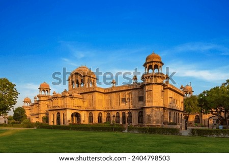 Lalgarh palace  built with carved red sandstones in between 1902-1926 by maharaja Ganga Singh in memory of his father maharaja Lala Singh.