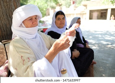 Lalish, Irag KRG - 20 July, 2019: Yazidis In Their Holy Place.