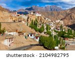 Lamayuru Monastery or Gompa is a tibetan style  buddhist monastery in Lamayuru village in Ladakh, north India