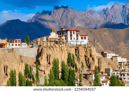 Lamayuru Monastery or Gompa is a tibetan style  buddhist monastery in Lamayuru village in Ladakh, north India
