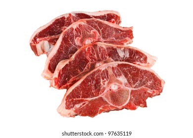 lamb chop cut out on white background
