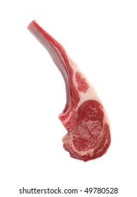 A Lamb Chop Isolated Against A White Background