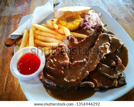 Lamb chop menu set