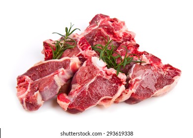 Lamb Chops Isolated On White