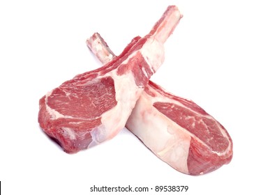 Lamb Chops Isolated On White