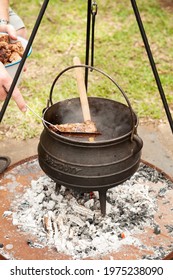 Lamb Curry Cooked In A Traditional South African Potjiekos, Which Is 