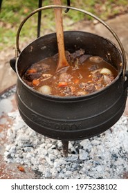 Lamb Curry Cooked In A Traditional South African Potjiekos, Which Is 