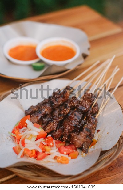 Lamb Meat Goat Satay Traditional Indonesian Stock Photo Edit Now 1501041095