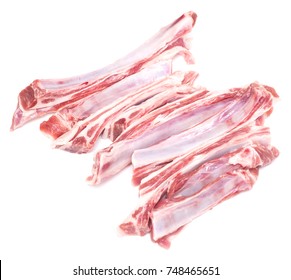 Lamb Ribs Isolated On White Background