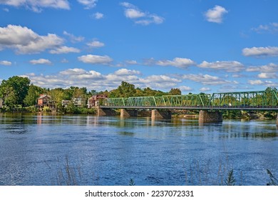 Lambertville NJ,New Hope,PA bridge.The six-span, 1,053 foot-long bridge from New Hope, PA to Lambertville, NJ was constructed in 1904 and originally operated as a privately owned toll bridge. - Shutterstock ID 2237072331