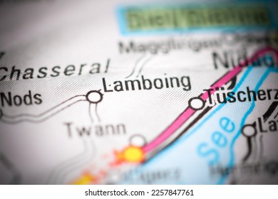 Lamboing on a geographical map of Switzerland