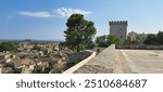 lamdscape view of Avignon from top of gardens