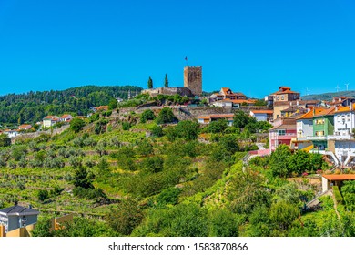 Lamego Castle overlooking Douro wine region in Portugal