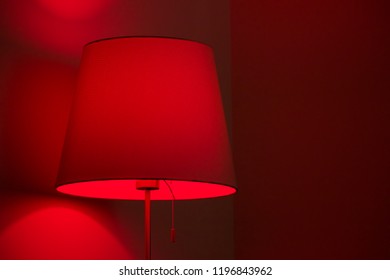 Lamp with a beautiful deep red coloured light