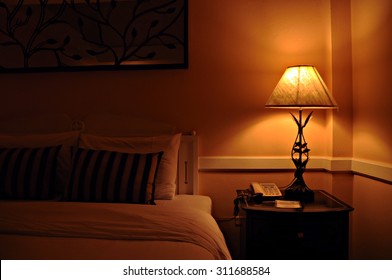 lamp at bedroom - Shutterstock ID 311688584