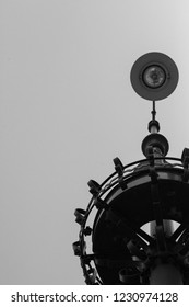 A lamp from below