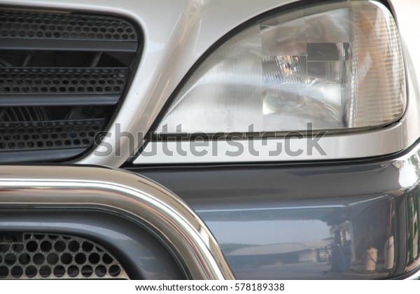 lamp and bumper of\
car