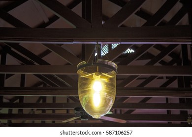 lamp in a cafe