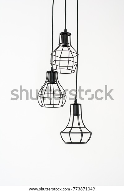 Lamp Hangs Down Ceiling On White Stock Photo Edit Now 773871049