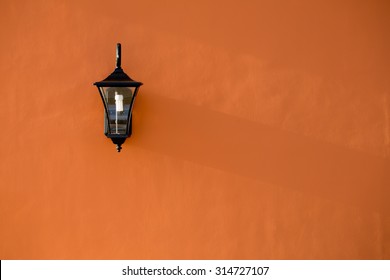 lamp light on the wall