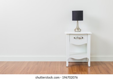 Lamp On Bedside Table Interior Room