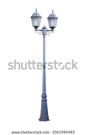 The lamp pole isolated. 