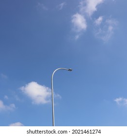 LAMP POLE ON THE STREET ON A DAYLIGHT