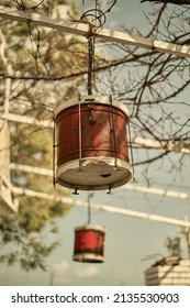 A Lamp From A Tom Drum Hanged Form A Steel