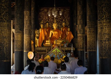 Lampang, Thailand - December 16, 2022: Wat Phra That Lampang Luang temple religion is the most famous Buddhist temple and the attraction landmark tourist destination. Asia popular travel area. - Shutterstock ID 2250486829