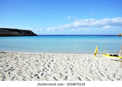 Lampedusa, Italy, Sunrise In The Rabbit Beach In Lampedusa, Pelagie Islands