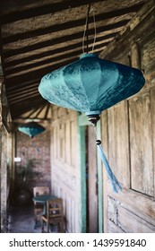Lampion on the porch of a Vietnamese house