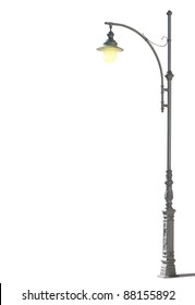 Lamppost on a white background