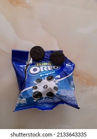 Lampung, Indonesia - 09 March 2022: Some Mini Oreos With Open Packaging