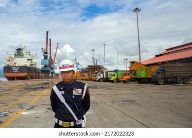 Lampung Indonesia: 26 November, 2017. Port Security. Port Of Panjang Lampung.